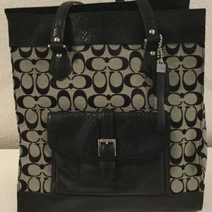 Coach Black Field Tote